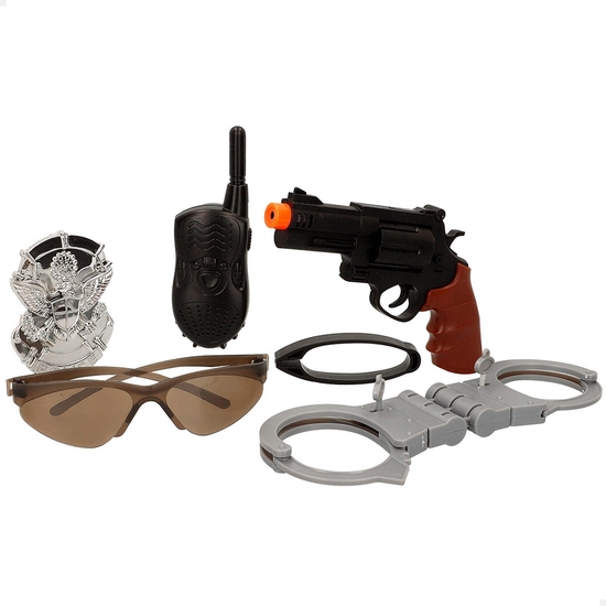 SET PISTOLA POLÍCIA CON ACCESORIOS CON LUZ Y SONIDO  image 1