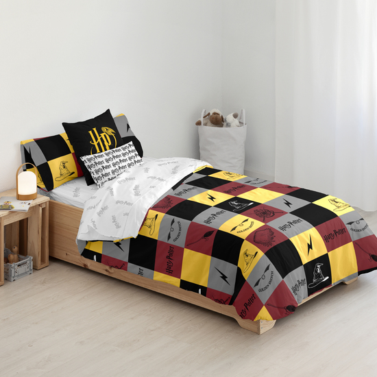 FUNDA NÓRDICA CON BOTONES 100% ALGODÓN MODELO HOGWARTS CUADROS PARA CAMA DE 80 (140X200 CM.) image 4