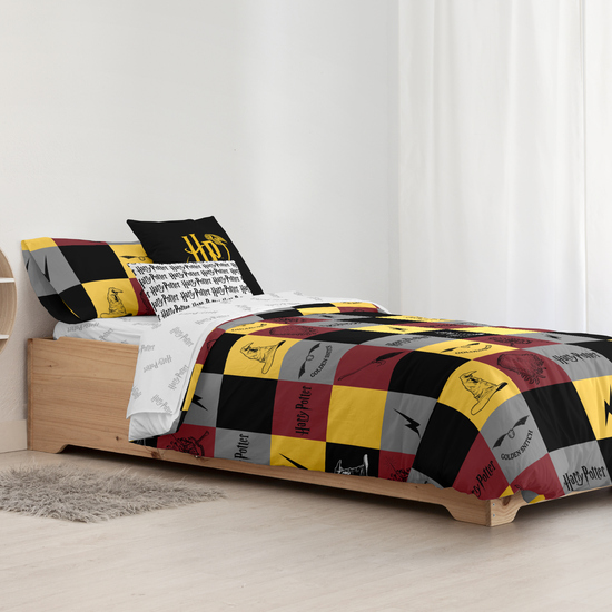 FUNDA NÓRDICA CON BOTONES 100% ALGODÓN MODELO HOGWARTS CUADROS PARA CAMA DE 80 (140X200 CM.) image 5