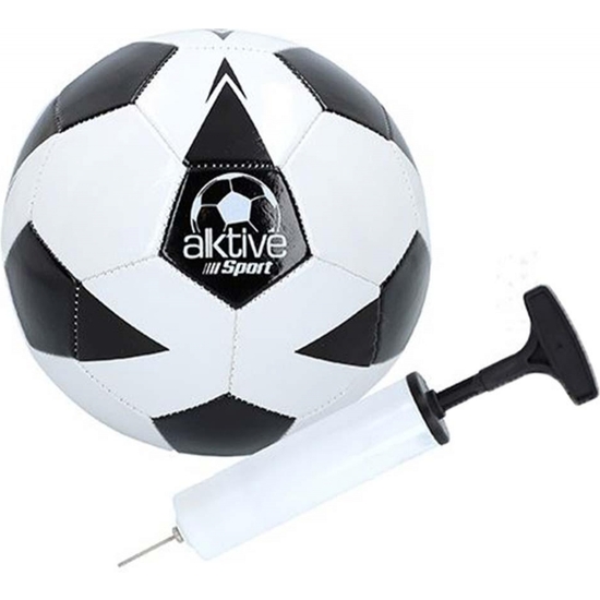 SET BALÓN FÚTBOL SÍMIL PIEL 21 CM + HINCHADOR image 1