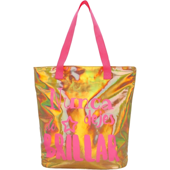 BOLSO PLAYA SHINE 45X40X15 - 2 COLORES image 1