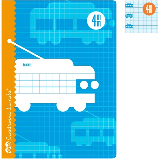 CUADERNO LAMELA 1/4 30H CUADRICULA 4MM image 0