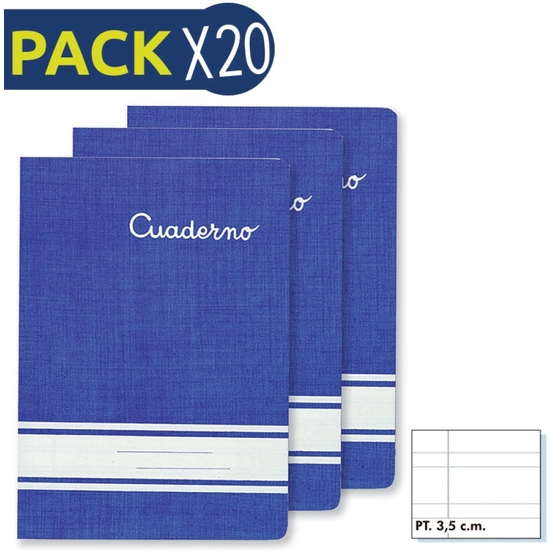 PACK 20 CUADERNO GRAPADO 30 HOJAS PAUTA 3,5 image 0