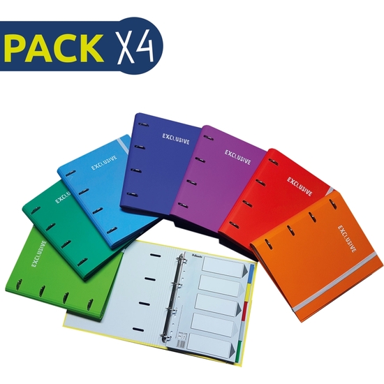 PACK 4 CARPEBLOCK A4 SOFT ANILLAS 25 MM 120 HOJAS image 0