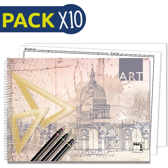 PACK 10 BLOC DIBUJO FOLIO MICRO RECUADRO 20 HOJAS 150G image 0