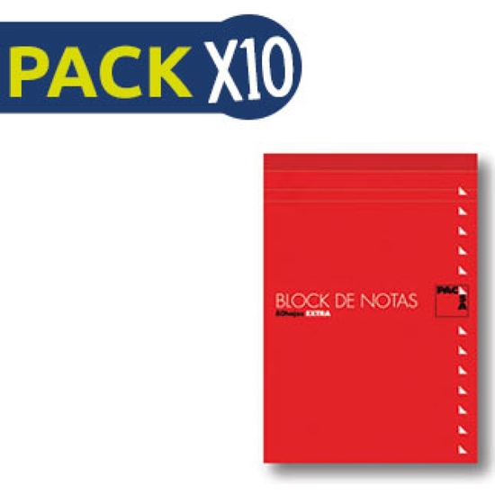 PACK 10 BLOC NOTAS CON TAPA 1/16 LISO 80 HOJAS image 0