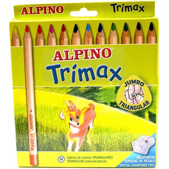 CAJA 12 LÁPICES COLORES ALPINO TRIMAX image 0