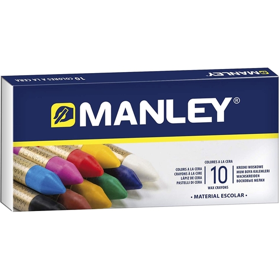 ESTUCHE 10 CERAS BLANDAS MANLEY image 0