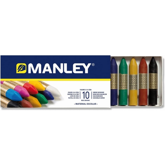 ESTUCHE 10 CERAS BLANDAS MANLEY image 1