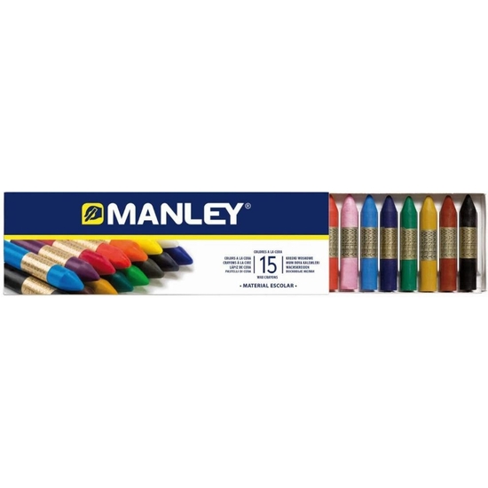 ESTUCHE 15 CERAS BLANDAS MANLEY image 1