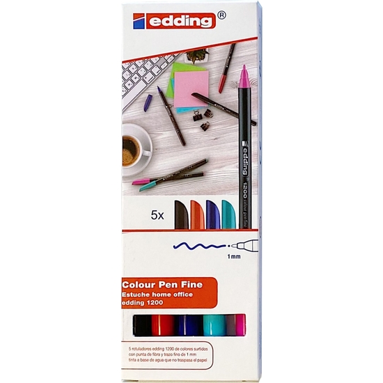 PACK 5 ROTULADOR EDDING 1200 HOME OFFICE image 0