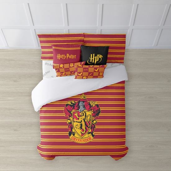 FUNDA NÓRDICA CON BOTONES 100% ALGODÓN MODELO GRYFFINDOR SHIELD PARA CAMA DE 80 (140X200 CM.) image 0