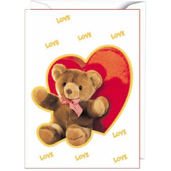 TARJETA ANIMALES LOVE ORO+SOBRE 9X6-5MOD image 1