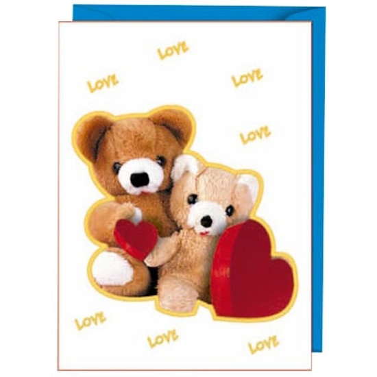 TARJETA ANIMALES LOVE ORO+SOBRE 9X6-5MOD image 3