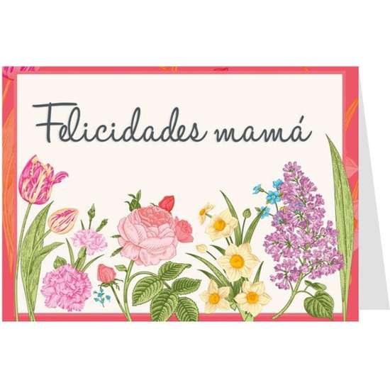 TARJETA FELICIDADES MAMÁ 9X6 image 0