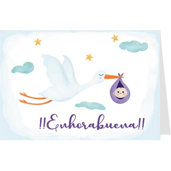TARJETA + SOBRE ENHORABUENA BEBÉ 13X19 image 0