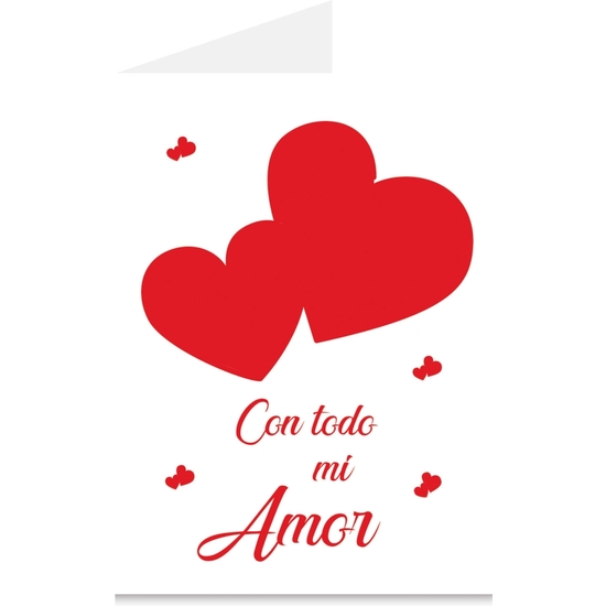 TARJETA CON TODO MI AMOR LOVE 9X6 image 0