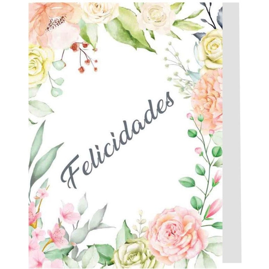 TARJETA FELICIDADES FLORES 9X6 image 0