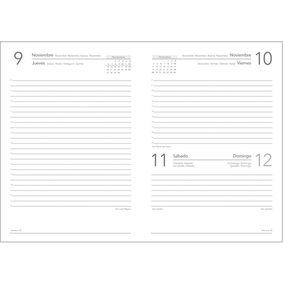 AGENDA 2023 DÍA PÁGINA 14X20 AZUL image 1