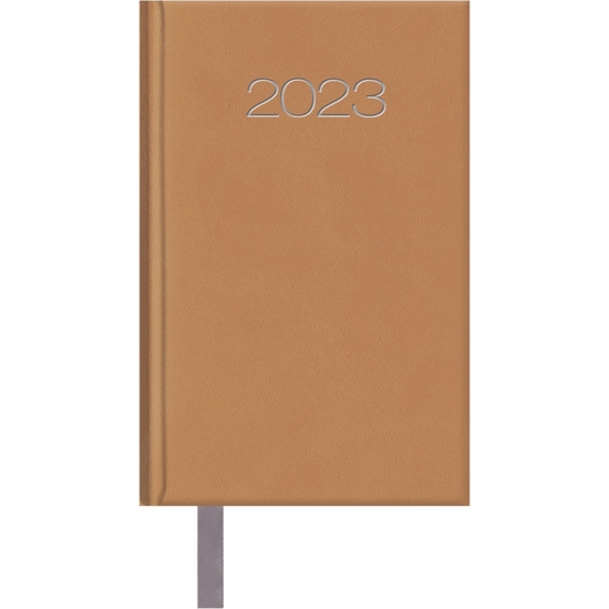 AGENDA 2023 SEMANA VISTA POLIPIEL CAMEL 13X9 CM. image 0