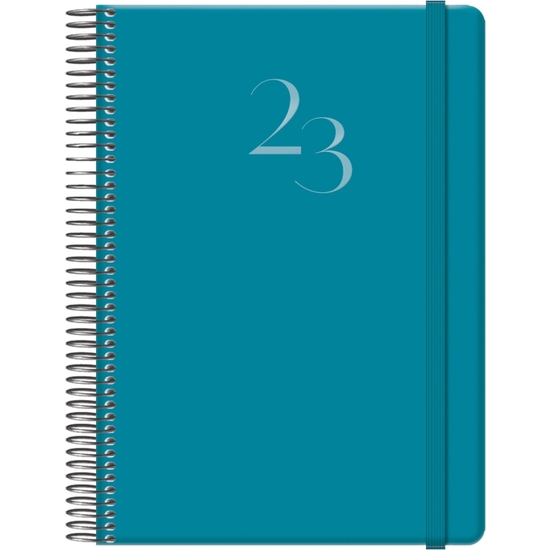 AGENDA 2023 DÍA PÁGINA ESPIRAL 15X21 VERDE image 0