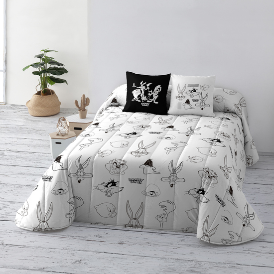 BOUTI 100 GR REVERSIBLE MODELO LOONEY B&W PARA CAMA DE 180 (280X270CM.) image 0