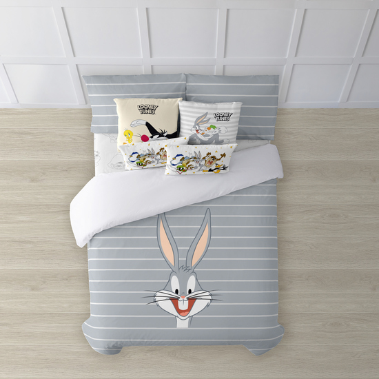 FUNDA NÓRDICA CON BOTONES 100% ALGODÓN MODELO BUGS BUNNY PARA CAMA DE 80 (140X200 CM.) image 0