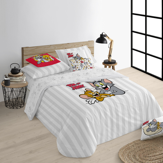 FUNDA NÓRDICA CON BOTONES 100% ALGODÓN MODELO TOM & JERRY BASIC PARA CAMA DE 80 (140X200 CM.) image 1