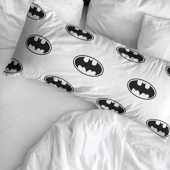 FUNDA DE ALMOHADA 100% ALGODÓN BATMAN BASIC CAMA DE 90.