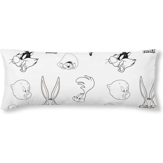 FUNDA DE ALMOHADA 100% ALGODÓN LOONEY B&W CAMA DE 90. image 0