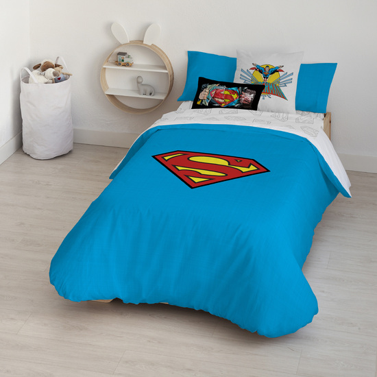 FUNDA NÓRDICA CON BOTONES 100% ALGODÓN MODELO SUPERMAN PARA CAMA DE 80 (140X200 CM.) image 3