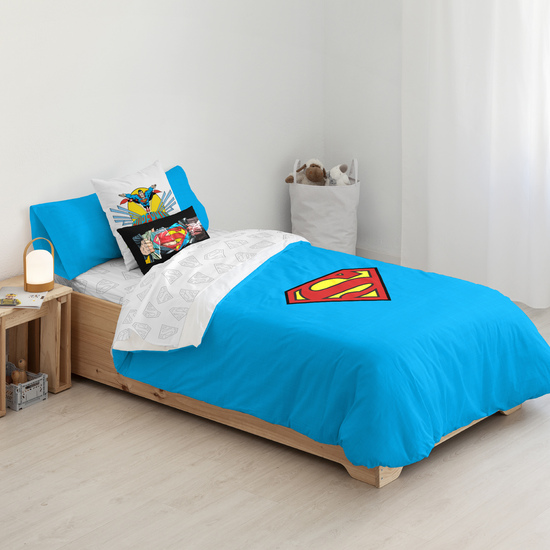 FUNDA NÓRDICA CON BOTONES 100% ALGODÓN MODELO SUPERMAN PARA CAMA DE 80 (140X200 CM.) image 4