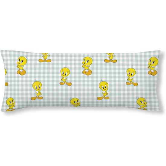 FUNDA DE ALMOHADA 100% ALGODÓN TWEETY VICHY CAMA DE 90. image 0