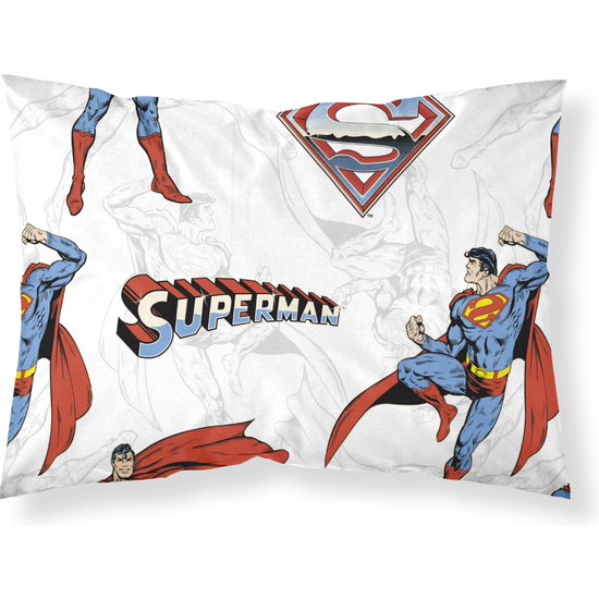 FUNDA DE ALMOHADA 100% ALGODÓN MODELO MAN OF STEEL DE 50X80CM. image 0