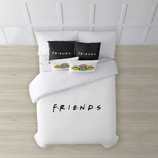 FUNDA NÓRDICA CON BOTONES 100% ALGODÓN MODELO FRIENDS PARA CAMA DE 90 ( 155X220 CM.) image 0