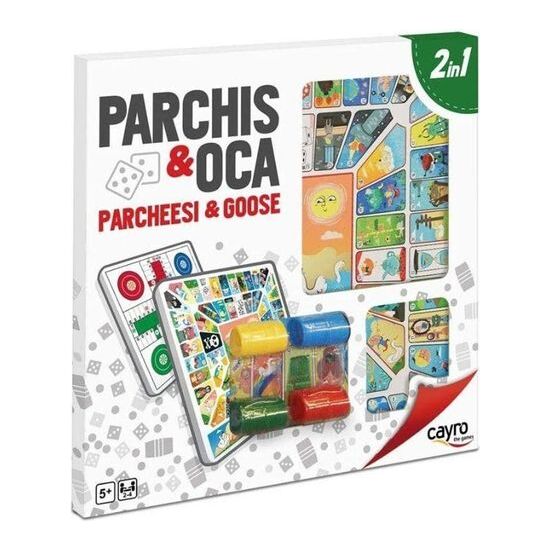 JUEGO PARCHÍS+OCA COMPLETO MADERA 40 CM image 0