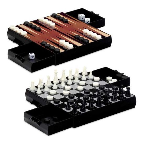 JUEGO AJEDREZ+DAMAS+BACKGAMMON MAGNÉTICO image 1