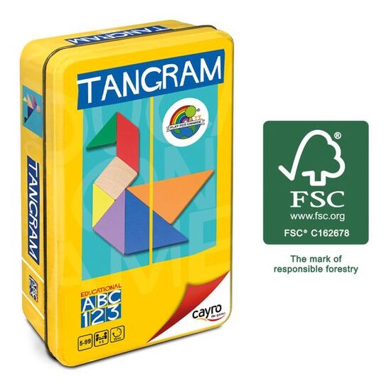 TANGRAM DE MADERA EN CAJA METAL image 0