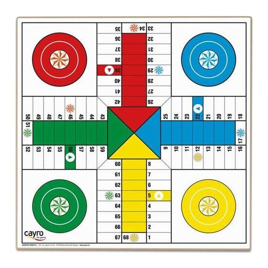 TABLERO PARCHÍS MADERA 4-6 JUGADOR40X40 image 1