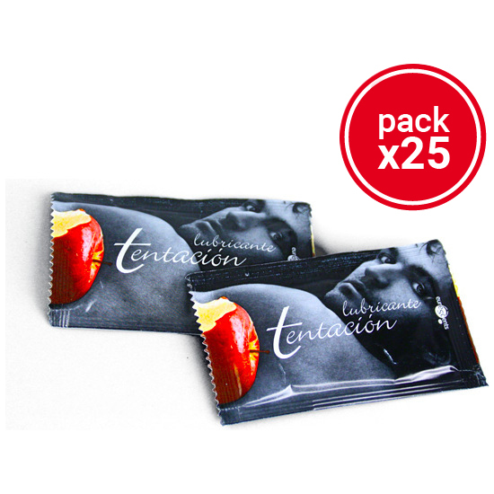 PACK 25 UDS - TENTACION LUBRICANTE CHOCOLATE MONODOSIS image 0