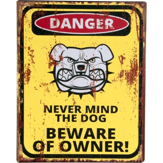 CUADRO PLACA METAL DANGER 25X20 - 2 MOD image 0