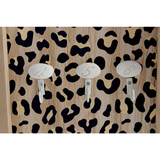COLGADOR LLAVES MADERA LEOPARDO 30X20 image 2
