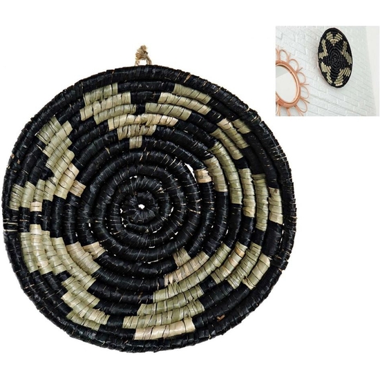CESTA BAMBÚ DECORATIVA Y PARED 26CM image 0