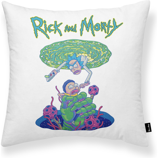 FUNDA DE COJÍN 100% ALGODÓN 45X45CM MODELO RICK AND MORTY A image 0