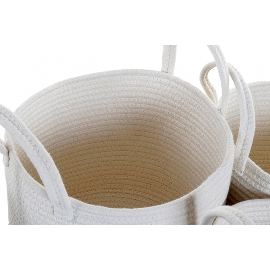 SET 3 CESTAS ALMACENAJE ALGODÓN 34X31X30 image 6