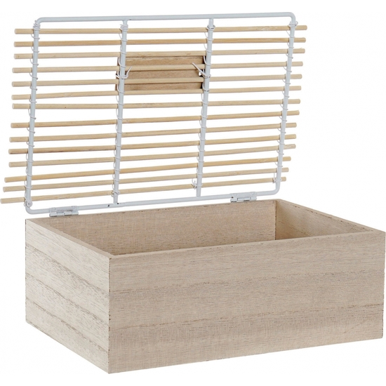 CAJA MADERA Y RATÁN HOME 25X15X9 image 1