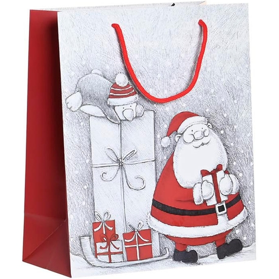 BOLSA PAPEL REGALO NAVIDAD 23X18X10 - 3 MODELOS image 0