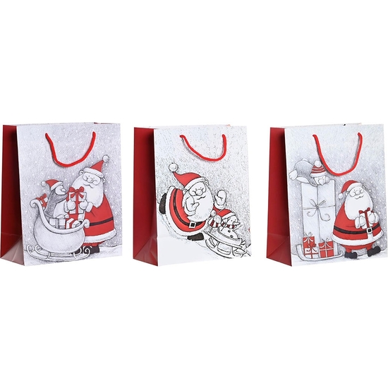 BOLSA PAPEL REGALO NAVIDAD 23X18X10 - 3 MODELOS image 2