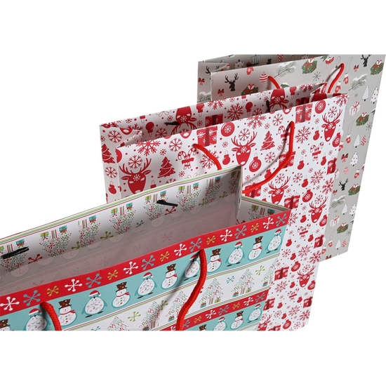 BOLSA PAPEL REGALO NAVIDAD 46X33X10 - 3 MODELOS image 3