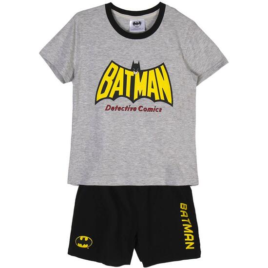 PIJAMA CORTO SINGLE JERSEY PUNTO BATMAN GRAY image 0